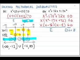 Polynomial Inequalities Using The Sign Table Youtube