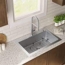 single bowl 1 hole kitchen sink and faucet