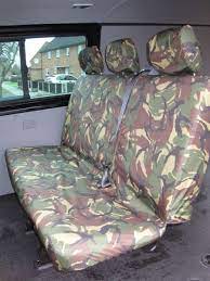 Green Camo Rear Bench Seat Cover For Vw