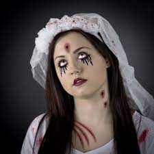 dealz zombie bride face paint step by