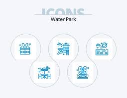 Water Park Blue Icon Pack 5 Icon Design