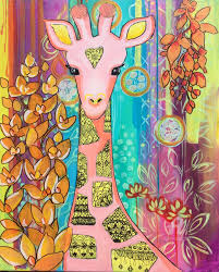 Corinne bach — la vie en rose 04:07. Girafe Rose Jpeg Painting By Corinne Bonsens Artmajeur
