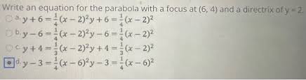 parabola with a focus at