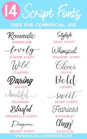 They often look like calligraphy or handwriting. 14 Free For Commercial Use Script Fonts Digitalistdesigns