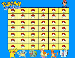 Pokemon Reward Chart Blue Ash Theme