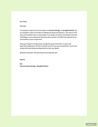 free employee letter template
