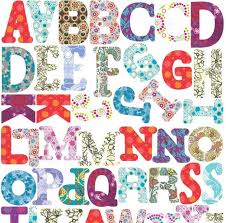 Boho Alphabet Letters Wall Stickers
