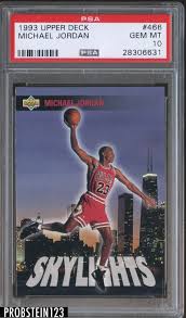 Like the topps future stars and donruss rated rookies, upper deck wanted to include its own version of a rookie subset and so they. 1993 Upper Deck Basketball 466 Michael Jordan Hof Bulls Psa 10 Gem Mint Michaeljo Michael Jordan Michael Jordan Chicago Bulls Michael Jordan Basketball Cards