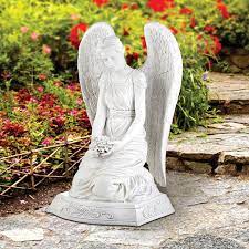 White Memorial Garden Angel Statue