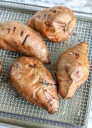 air fryer baked sweet potatoes just 3