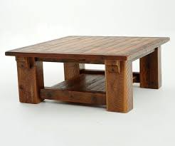 Barnwood Coffee Table With Shelf