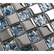 Clear Blue Crystal Square Backsplash