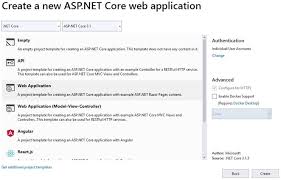 asp net core razor pages web application