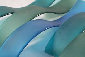 Fused Glass Wall Art Wave Sculpture