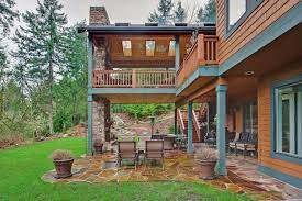 Rustic Deck Deck Fireplace Decks Backyard