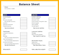 Report Form Balance Sheet Example Beginning Assets Asset