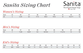 High Quality Sanita Clogs Size Chart Sanita Clogs Sizing