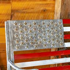 American Flag Garden Bench