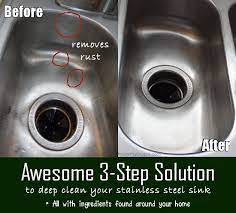 how to clean a stainless steel sink and