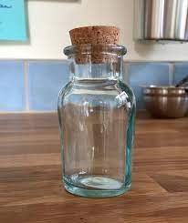 Bottle Recycled Glass Pale Blue Cork