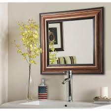 Shop mirrors and a variety of home decor products online at lowes.com. 16 In W X 16 In H Framed Square Bathroom Vanity Mirror In Bronze S029ms The Home Depot Vanity Wall Mirror Vintage Mirror Wall Mirror Wall Tiles