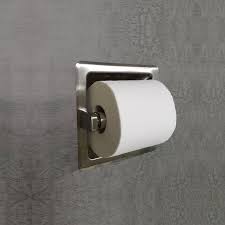 Arista Recessed Toilet Paper Holder With Mounting Plate In Satin Nickel Rtph Sn