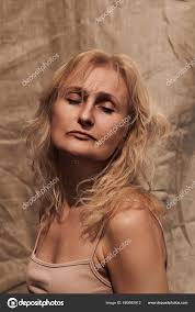 beautiful blond middle aged woman face