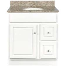 H single bathroom vanity in white with carrara white marble Vanity Cabinets 18 Deep Super Home Surplus Store View