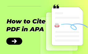 how to cite a pdf in apa 7th edition