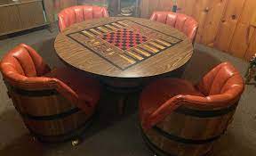vine whiskey barrel furniture set