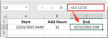 date time field in excel