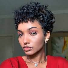 synthetic hair afro pixie wig