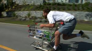 Downhill On A Shopping Cart ...