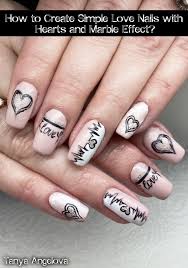 how to create simple love nails with
