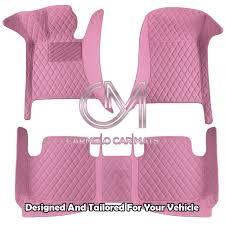 pink luxury custom car floor mats