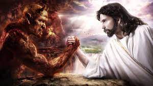 2560x1440 Jesus vs Demon 1440P ...