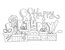 You can use our amazing online tool to color and edit the following happy birthday coloring pages for adults. Printable Festive Happy Birthday Coloring Page