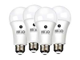 Haylo Dusk To Dawn Led Light Bulb 4 Pack Smart Ul Approved Sensor Energy Saving 800 Lumen Ultra Bright Bulb
