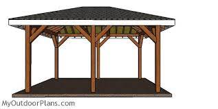 12x16 hip roof pavilion plans