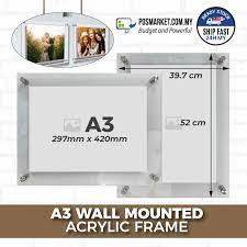 Acrylic Wall Frame A3 29 7 X 42 Cm