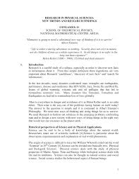 Still, effective papers typically break the as such, they are critical to the evolution of modern science, in which the work of one scientist builds upon that of others. Pdf Research In Physical Sciences New Trends And Research Findings