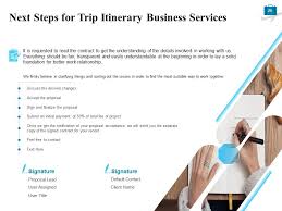 corporate travel itinerary proposal ppt