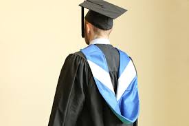 Gradwyse education master hood graduation master degree hood, various college colors available light blue (maroon/gold). Graduation Regalia