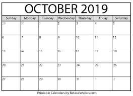 October Calendar 2020 Calendar