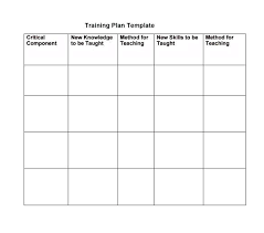 Sample Training Schedule Template Professional Development