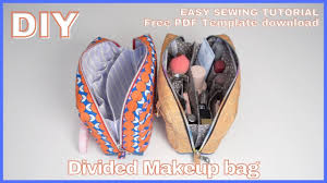 divided cosmetic bag sewing tutorial