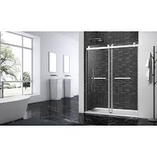 double sliding frameless shower door