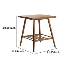 Brown Square Wood End Table
