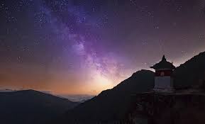 bhutan gazing at the stars above a