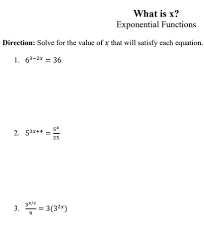 Exponential Functions Direction